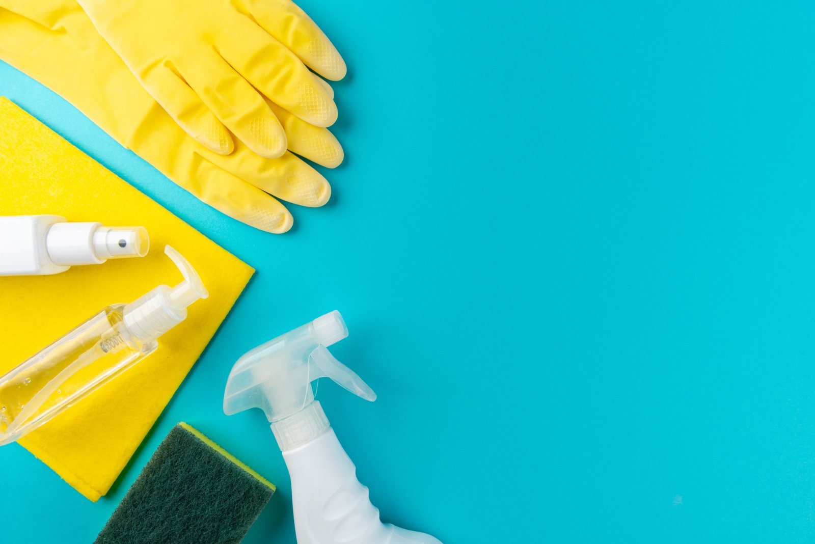 Cleaning supplies background